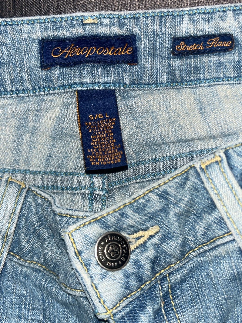 Aeropostale Light Blue Stretch Flare Jeans